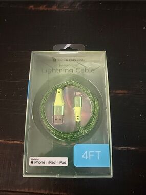 Rebellion Green Braided Lightning Cable